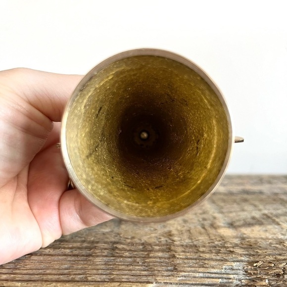 Brass delicate angel candlesticks set of 2 - Picture 10 of 11